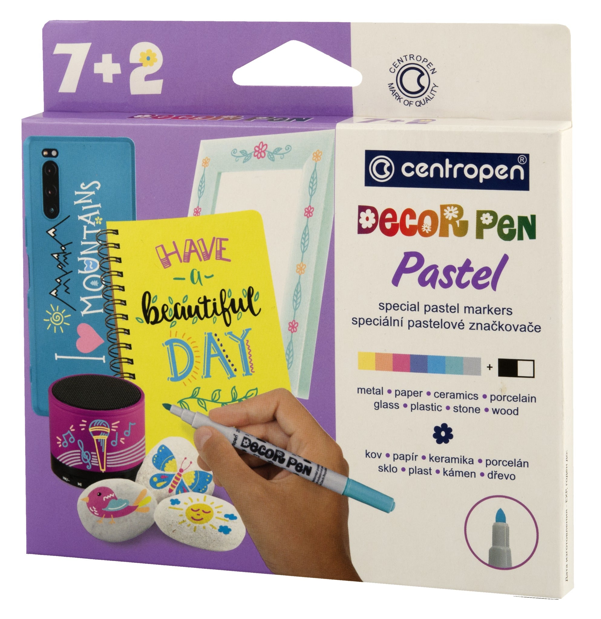 MARKERE PERMANENTE PT DECOR. SLIM 7+2 CUL. PASTEL 2738 CENTROPEN MARKERE PERMANENTE PT DECOR. SLIM 7+2 CUL. PASTEL 2738 CENTROPEN